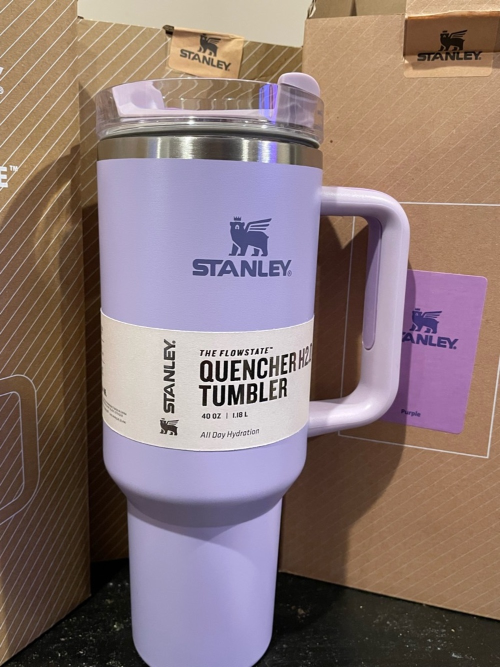 Stanley FlowState Quencher H2.0 Tumbler with Handle 40 oz lavender